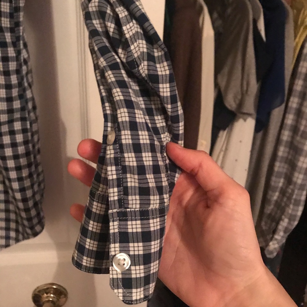 Banana Republic Gingham Pattern Button Down - image 5